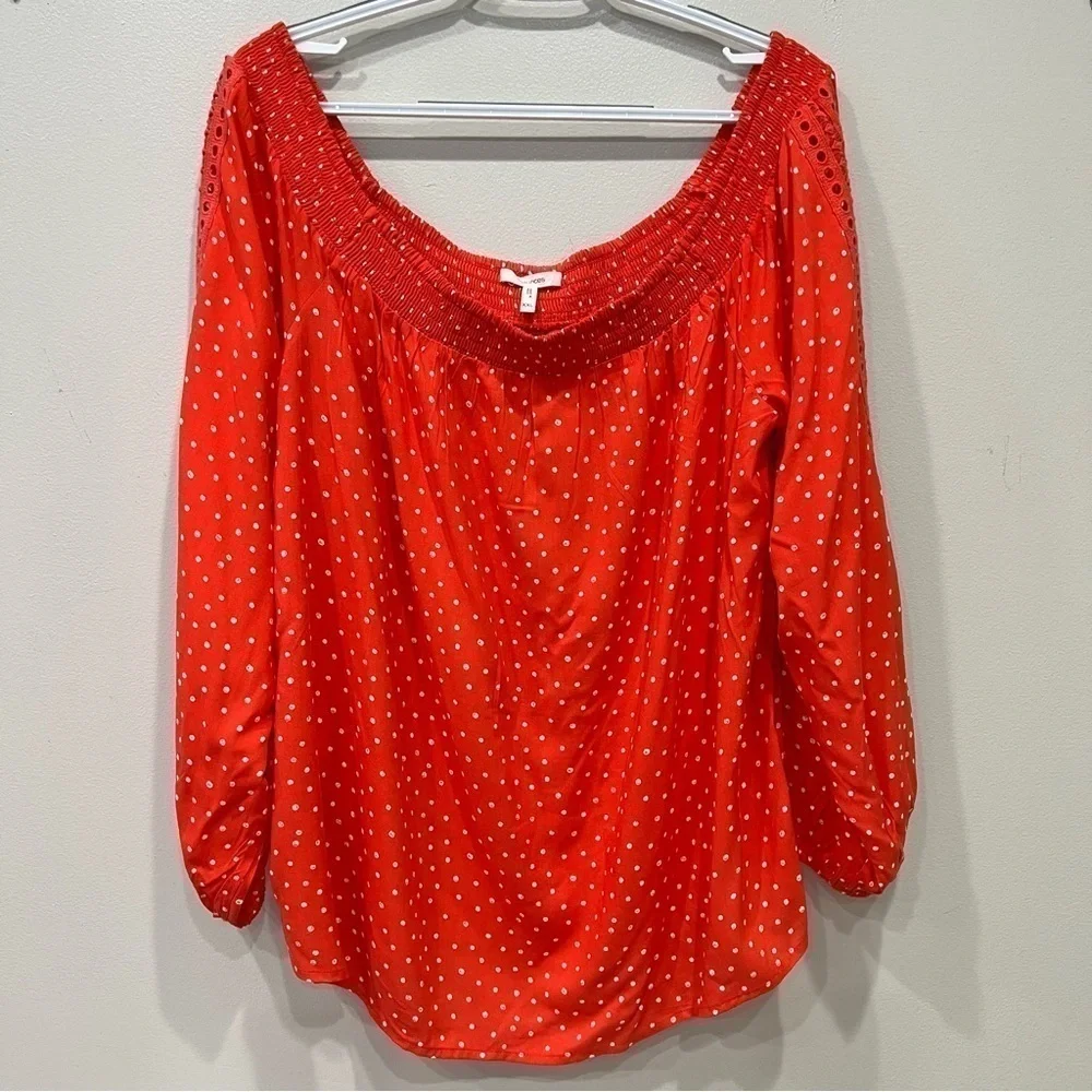 Maurices Off Shoulder Polka Dots Top Women’s Size XXL NEW